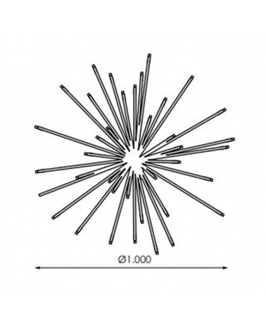 Estrella 3D 100cm LED Flashing luz cálida 31,4W baja tensión 24V IP44
