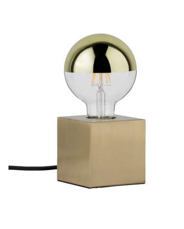 Lámpara de mesa base cuadrada de 8,5 cm de metal E27 20W