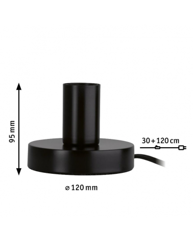Lámpara de mesa 12cm de diámetro metal 20W E27