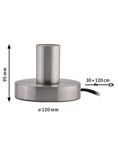 Table lamp 12cm diameter metal 20W E27