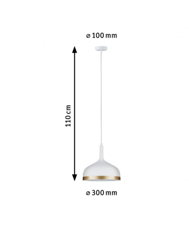 Lámpara de techo 30cm de metal 20W E27