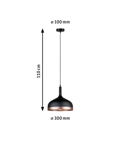 Lámpara de techo 30cm de metal 20W E27