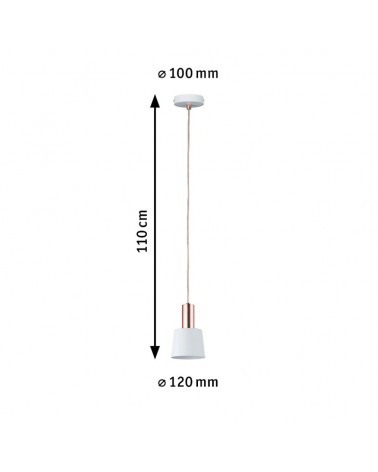 Lámpara de techo nórdica de metal varios acabados 20W E14