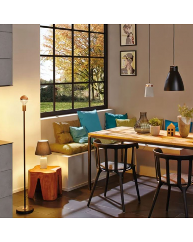 Lámpara de pie 120cm de metal y marmol 20W E27