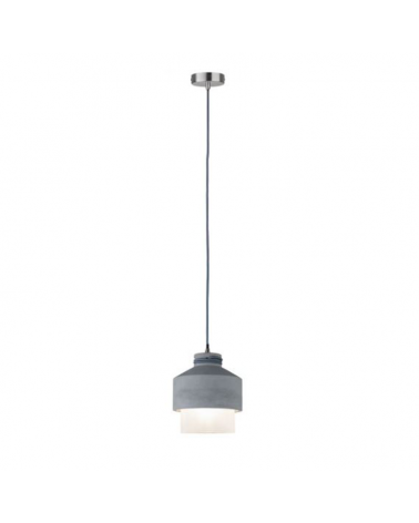 Ceiling lamp Concrete and glass 19 cm diameter satin gray finish 20W E27