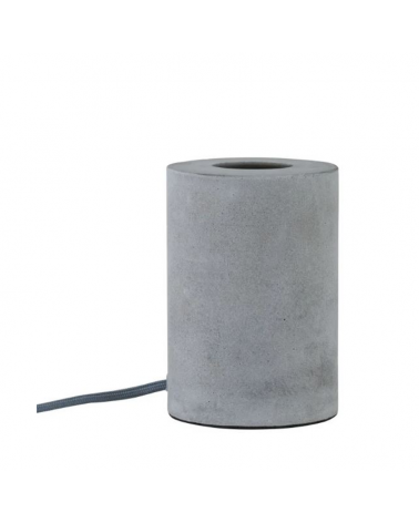 Table lamp Gray concrete base cylinder 20W E27