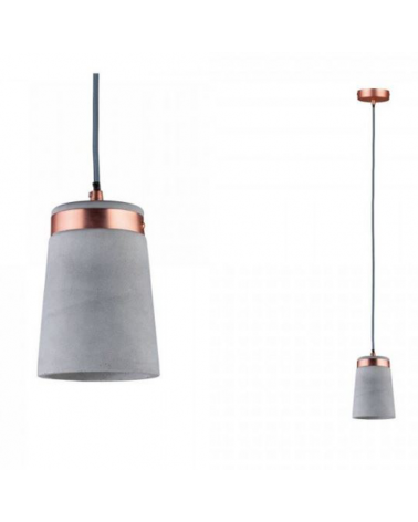 Ceiling lamp cement and copper 20W E27