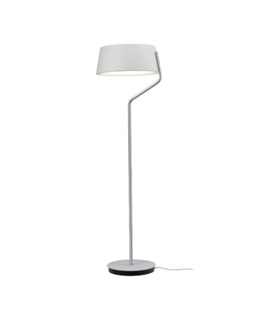 Floor lamp 148cm LED in metal with white and chrome finish 24W 2700K