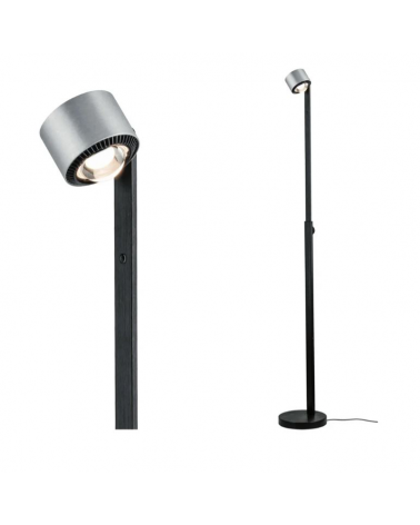 Lámpara de pie LED regulable 120-150cm de aluminio 8,5W-7W 2700K