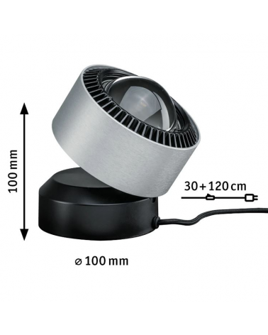 Lámpara de mesa LED 10cm de aluminio 3,5W 2700K basculante
