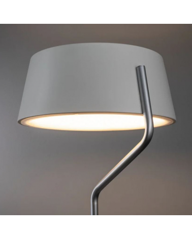 Floor lamp 148cm LED in metal with white and chrome finish 24W 2700K