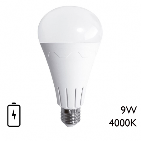 Standard LED Bulb 9W E27 4000K With built-in battery