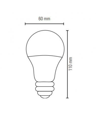 Standard LED Bulb 9W E27 Dimmable in intensity 3 steps