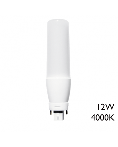 Tubular bulb 38 mm. 12W G24d-3 4000K 1100Lm.