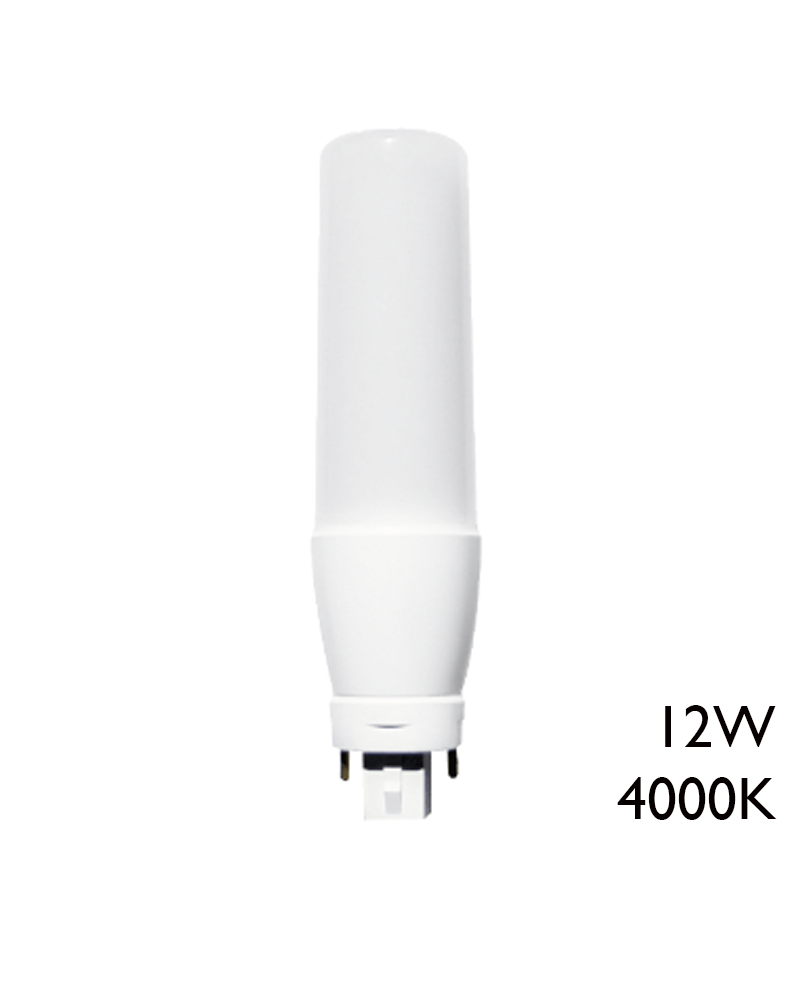 Tubular bulb 38 mm. 12W G24d-3 4000K 1100Lm.
