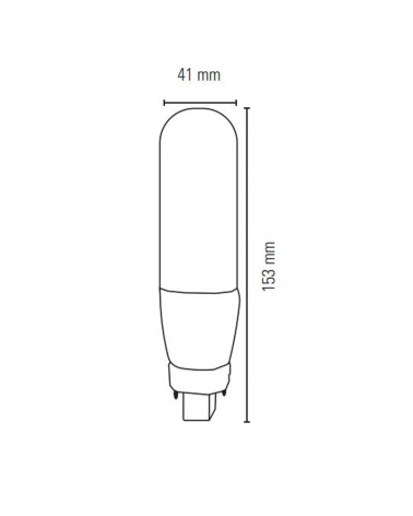 Tubular Bulb 153mm 10W G24 1300Lm