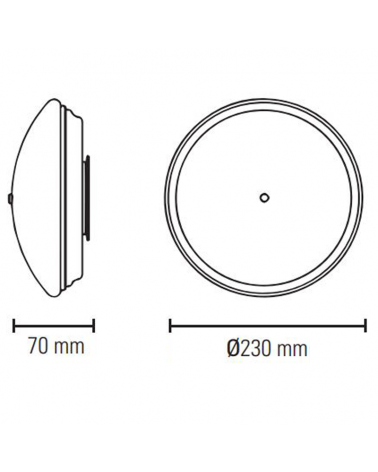Ceiling light 18W LED diameter 23cm high brightness white color with presence sensor