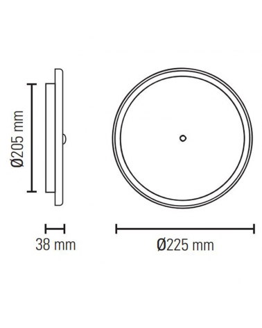 Downlight 22.5cm 18W LED recessed white frame with presence sensor