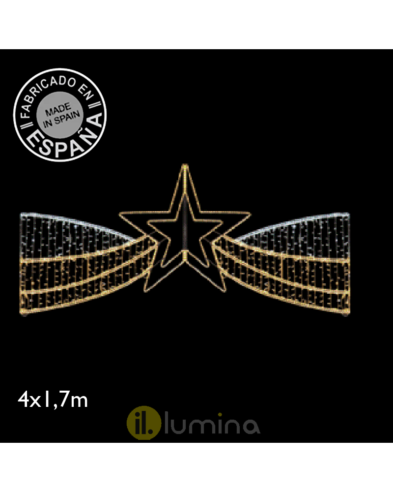 Christmas figure star warm and cold light flashing 4 meters suitable for outdoor use