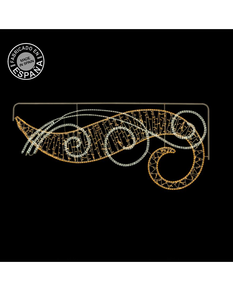 Figura Navideña luz cálida y blanca fría 2,59 metros de ancho apto para exterior