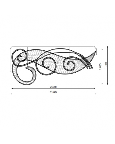 Figura Navideña luz cálida y blanca fría 2,59 metros de ancho apto para exterior