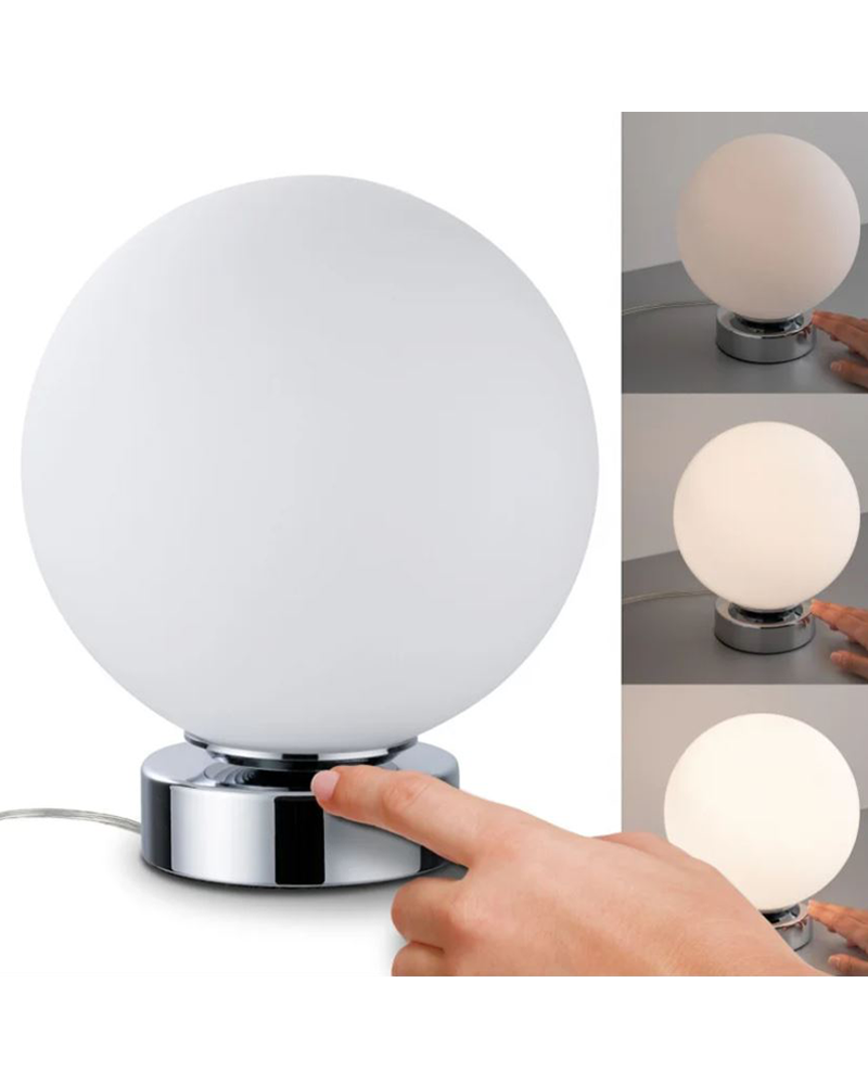 Table lamp 24cm metal and glass 20W E14 with touch switch