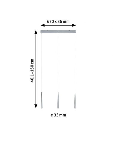 Lámpara de techo LED 3 focos de metal y acabado aluminio 21W 2700K