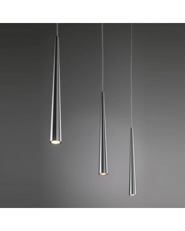 Lámpara de techo LED 3 focos de metal y acabado aluminio 21W 2700K