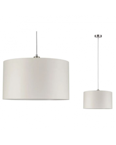 Metal ceiling lamp and fabric lampshade 60W E27