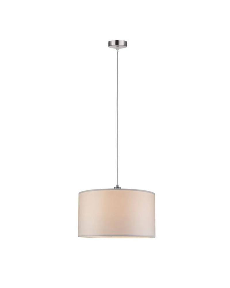 Metal ceiling lamp and fabric lampshade 60W E27
