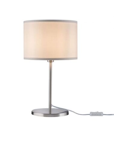 Lámpara de mesa 45cm de metal y pantalla tela 40W E14