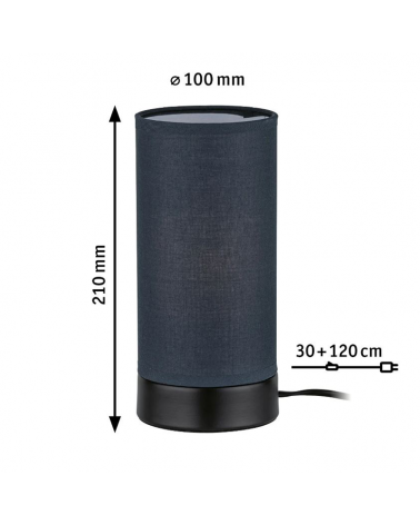 Table lamp 21cm metal and fabric 25W E14