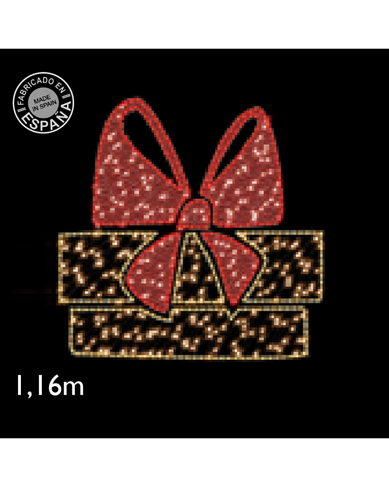 Christmas figure gift box red and warm light 1.165 meters wide suitable for outdoor use