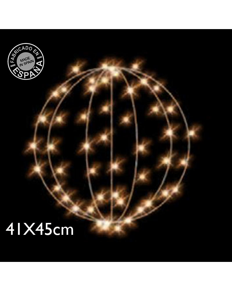 Figura navideña redonda 2D 41x45cms LED luz cálida flashing apto para exteriores