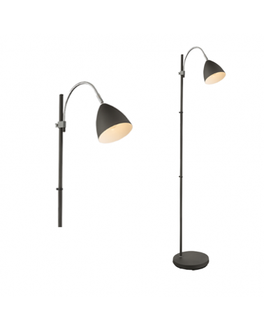 Floor lamp 156cm metal with anthracite and nickel finish E14 40W