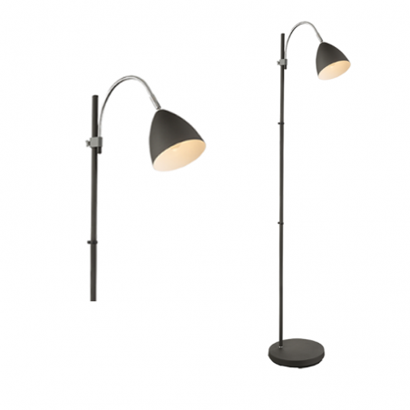 Floor lamp 156cm metal with anthracite and nickel finish E14 40W