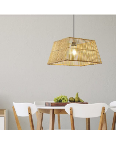 Ceiling lamp shade 40cm natural wicker E27 60W