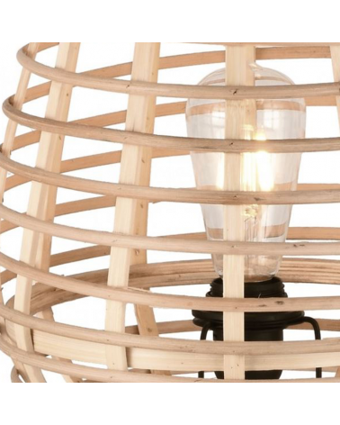 Lámpara de mesa 37cm de madera natural E14 60W