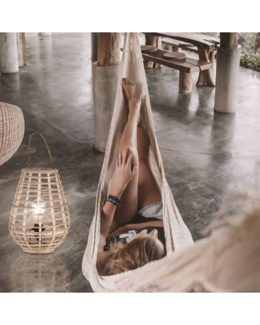 Lámpara de mesa 37cm de madera natural E14 60W