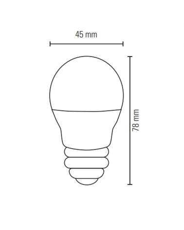 Bombilla esférica LED 5W E27