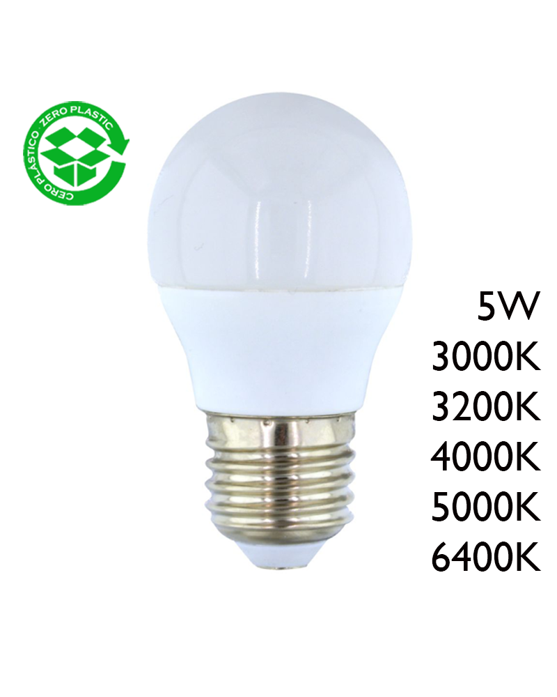Bombilla esférica LED 5W E27