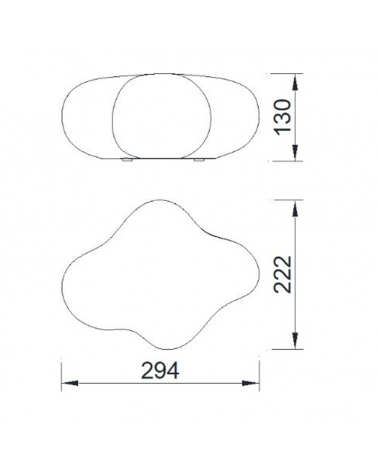 Table lamp LED warm light 3000K cloud shape 29.4cm 3W