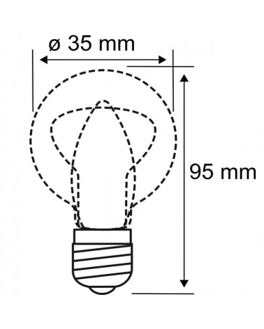 Bombilla de vela oscilante clara 3W E27 230V