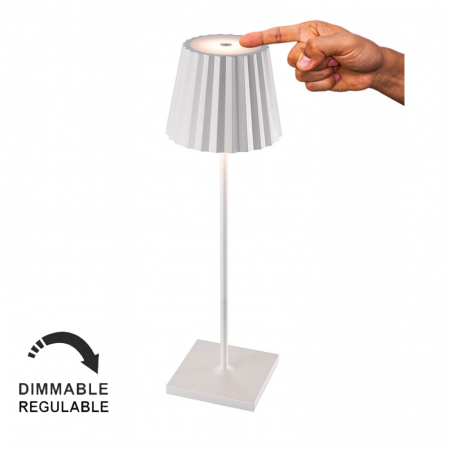 LED outdoor table lamp white 2.2W 38cm IP54 with battery and dimmable