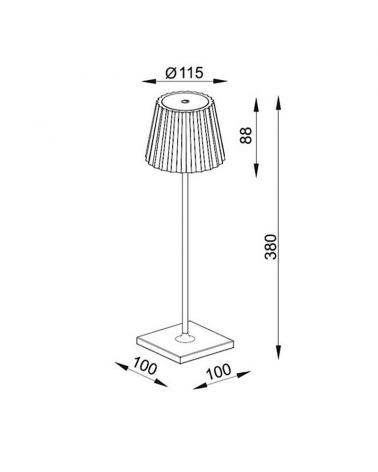 Lámpara de mesa portátil para exterior IP54 LED 3,5W 38cm de