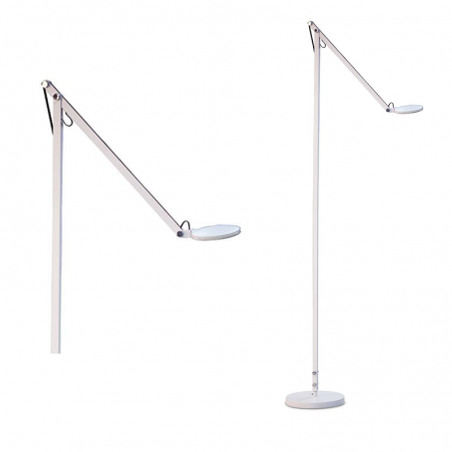 Lámpara de pie brazo articulado LED blanca 156-195cm 6W