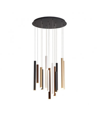 LED pendant ceiling lamp 14 tube lampshades different finishes 84W 3000K