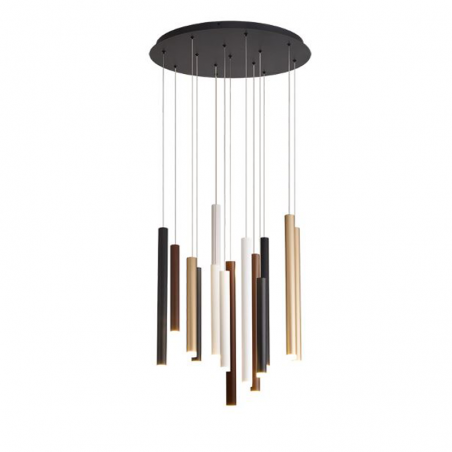 LED pendant ceiling lamp 14 tube lampshades different finishes 84W 3000K
