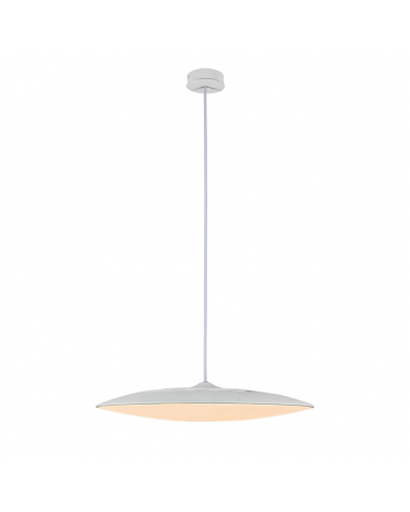 LED pendant ceiling lamp flat screen 46cm white finish 50W