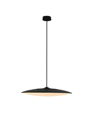 LED pendant ceiling lamp flat screen 46 cm black finish 50W